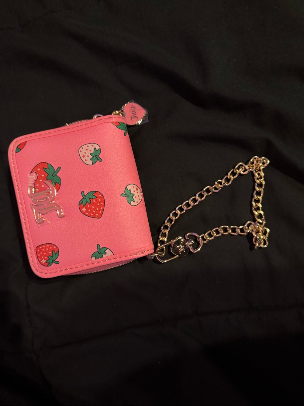 Juicy Couture Pink Strawberry Chain Wallet